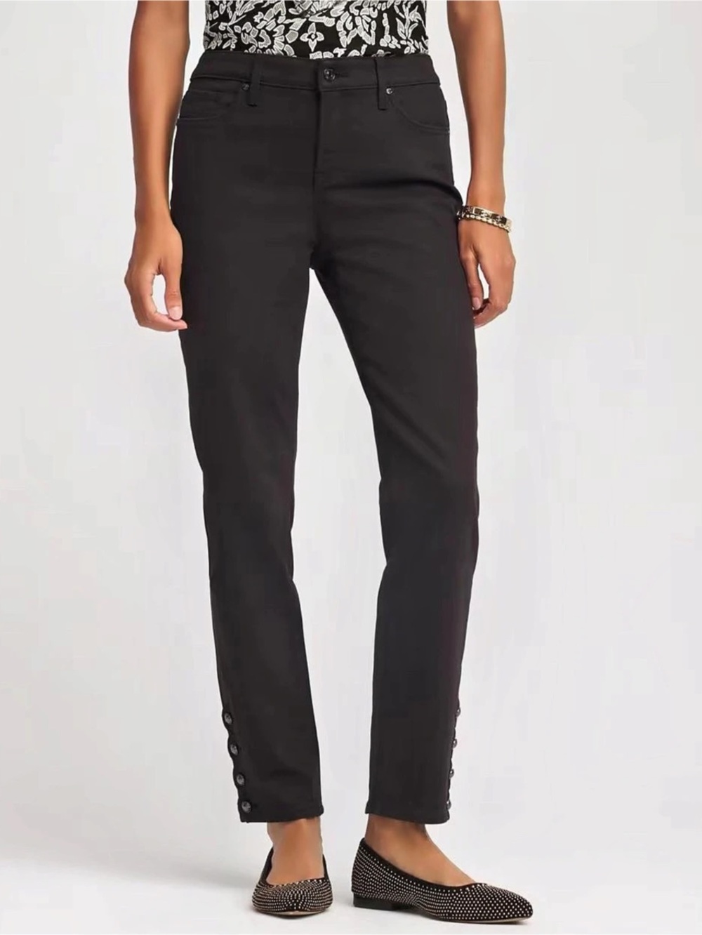 NWT Chicoโs Girlfriend Slim Ankle Jeans~Black